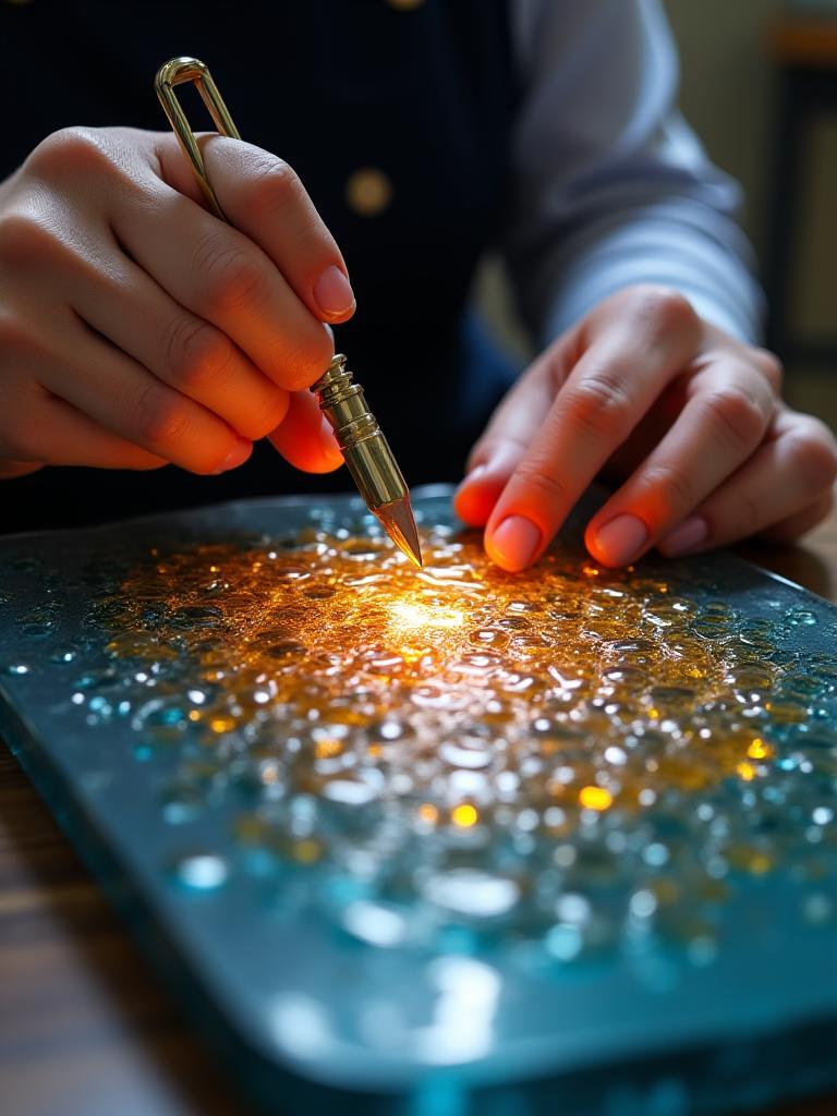 Custom glass art conservation process